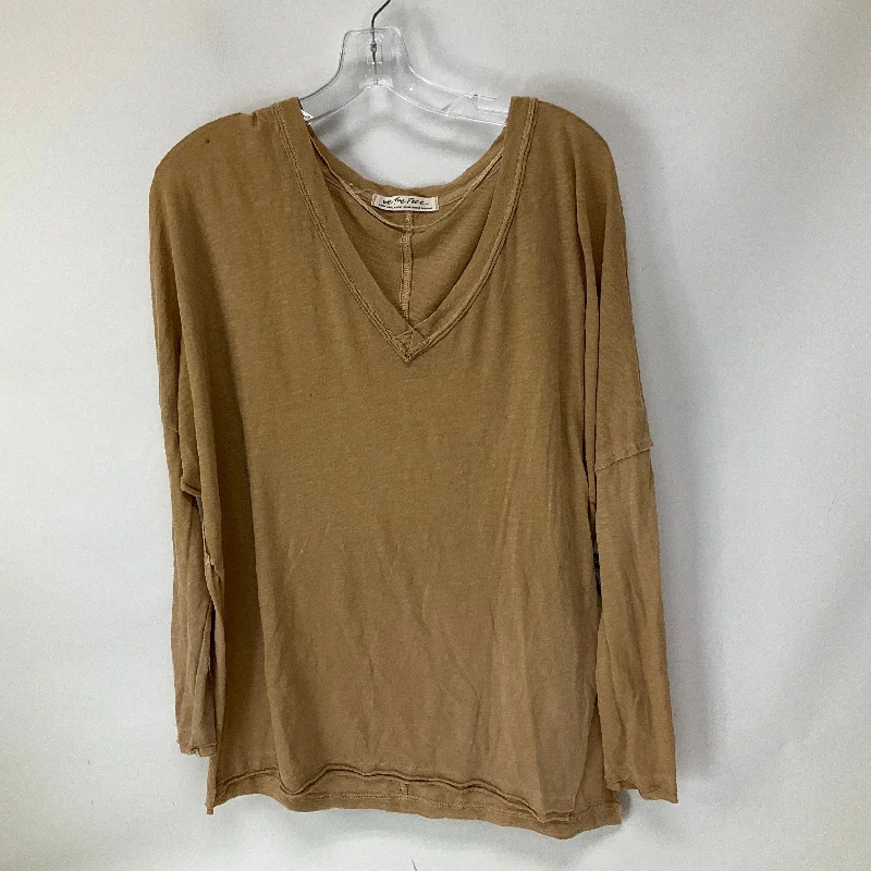 women's long sleeve tops for casual wearTan Top Long Sleeve We The Free, Size Xs