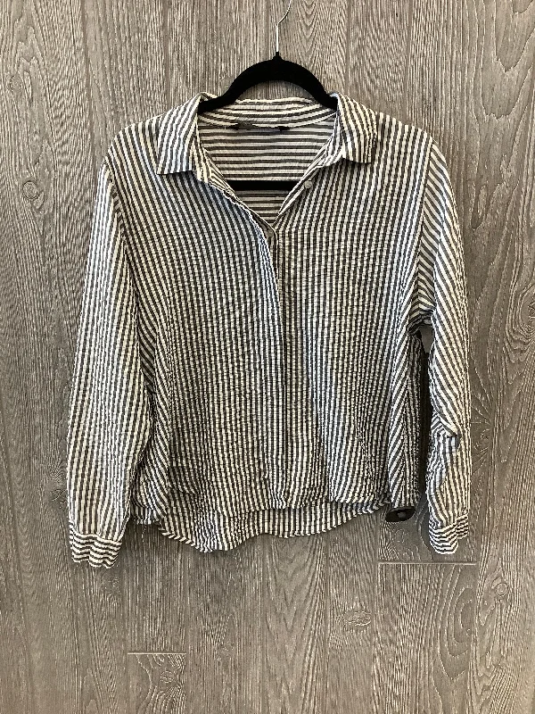 women's long sleeve tops with lightweight and breathable materialTop Long Sleeve By Zara In Striped Pattern, Size: Xl