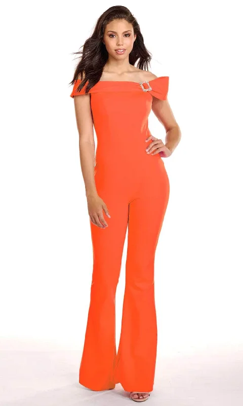 women's jumpsuits for sustainable fashionAva Presley 27702 - Off Shoulder Jumpsuit