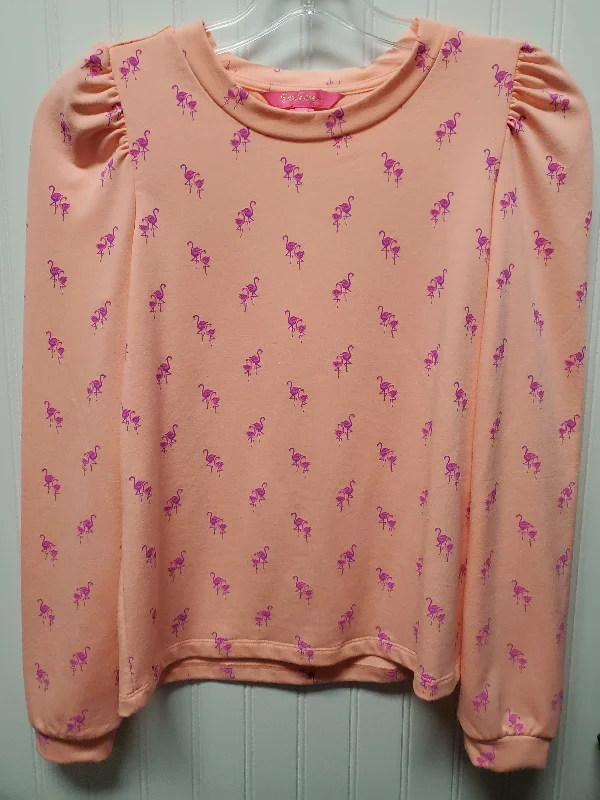 women's long sleeve tops for gym workoutsTop Long Sleeve Designer By Lilly Pulitzer In Orange & Purple, Size: Xs