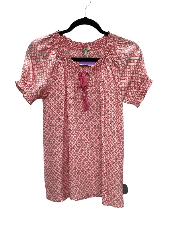 women's T-shirts with plus-size optionsPink Top Short Sleeve Josie, Size Xs