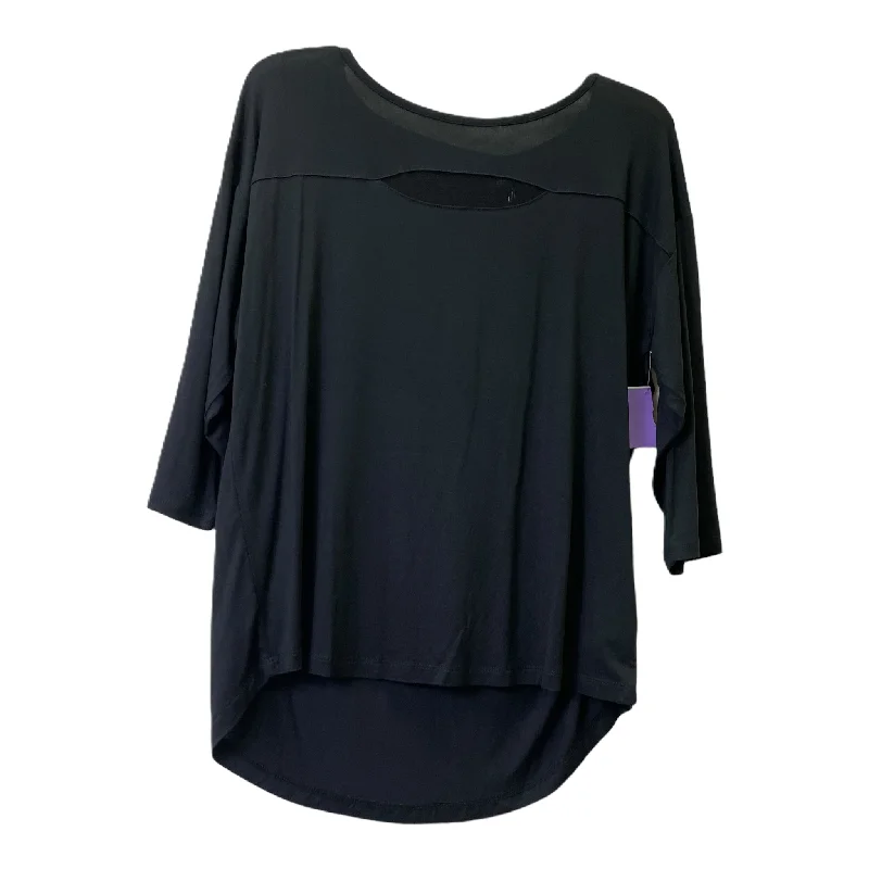 women's long sleeve tops made of cashmereTop Long Sleeve By Tahari By Arthur Levine In Black, Size: M