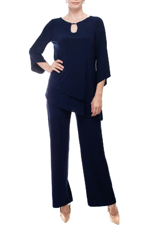 women's jumpsuits for lightweight designsMarina 268398 - Quarter Sleeve Keyhole Jumpsuit