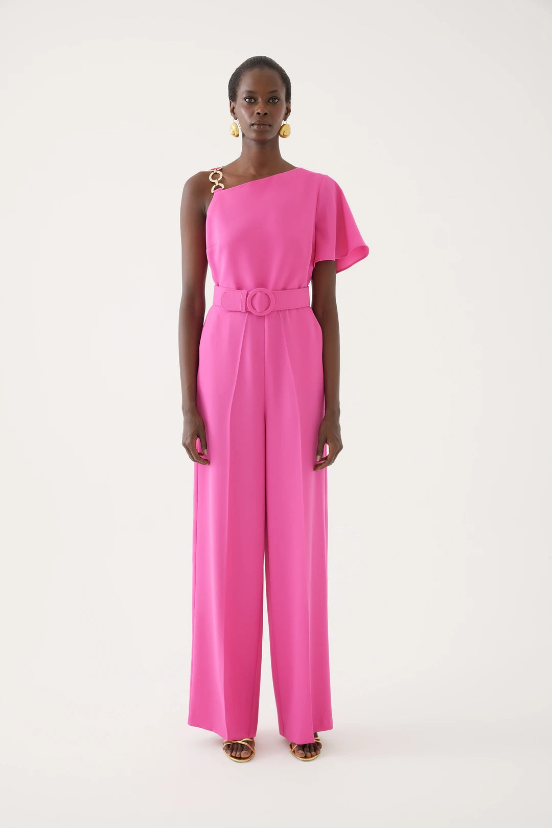 women's jumpsuits with spaghetti strapsExquise 4219002 Pink Jumpsuit