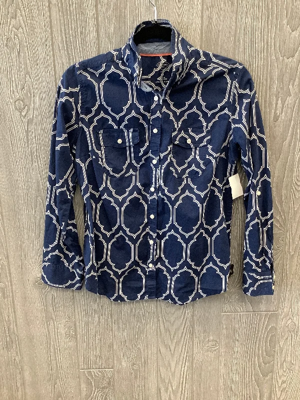 women's long sleeve tops with limited-edition designsTop Long Sleeve By St Johns Bay In Blue, Size: M