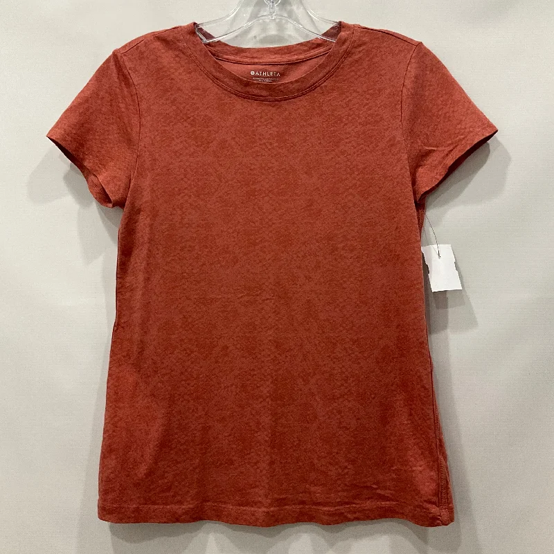 women's T-shirts with moisture-wicking fabricRed Top Short Sleeve Athleta, Size Xs