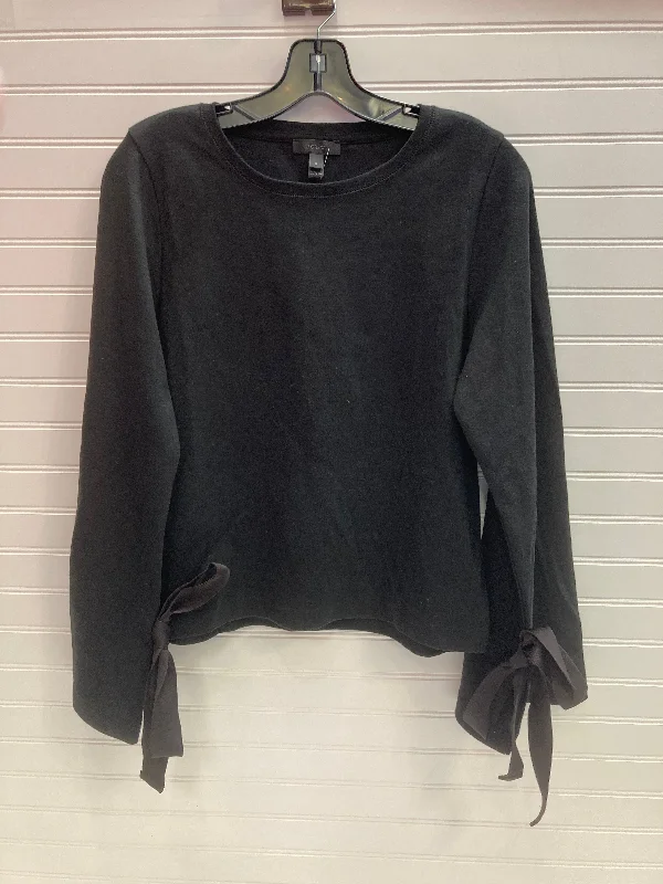 women's long sleeve tops for winterBlack Top Long Sleeve J. Crew, Size S