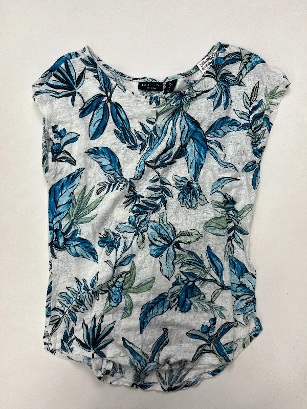 women's T-shirts made of silkFloral Top Short Sleeve Tahari, Size M