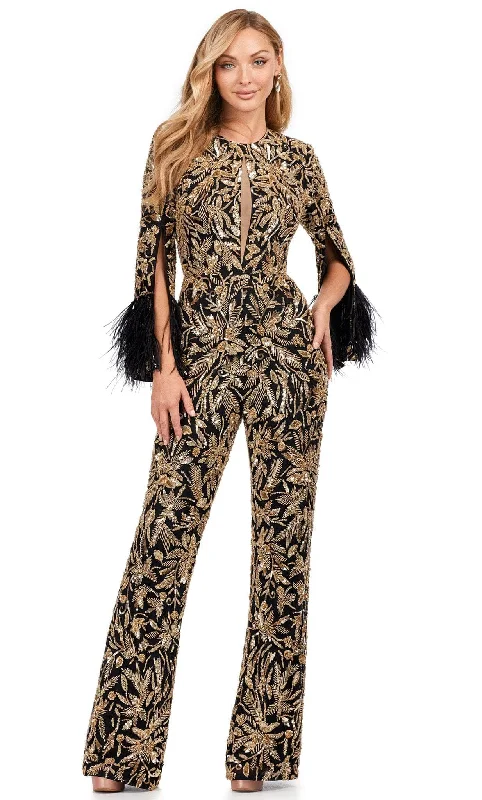 women's jumpsuits for weddingsAshley Lauren 11394 - Beaded Jumpsuit