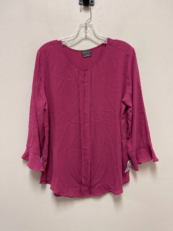 women's long sleeve tops for layeringPink Top Long Sleeve Van Heusen, Size L