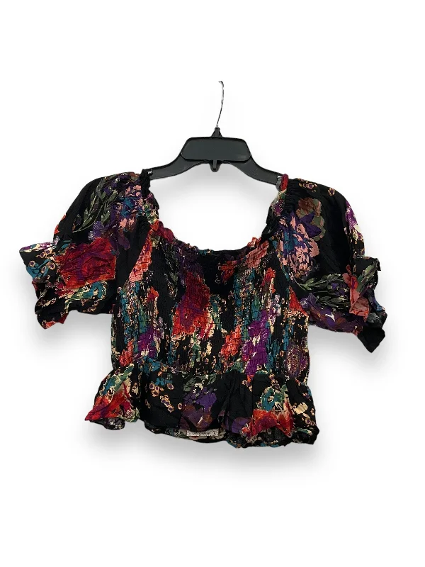 women's T-shirts with slogansFloral Print Top Short Sleeve Andree By Unit, Size S