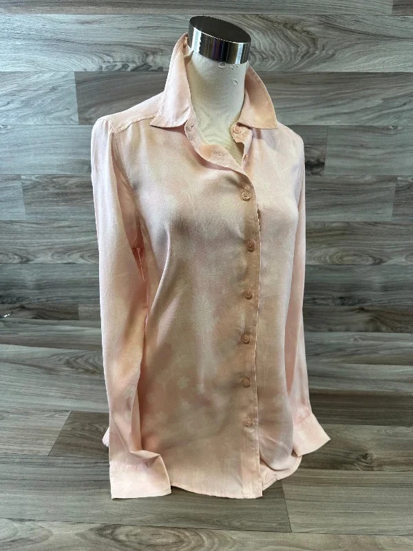 women's long sleeve tops with sheer sleevesTop Long Sleeve Basic By Orvis In Pink, Size: Xs