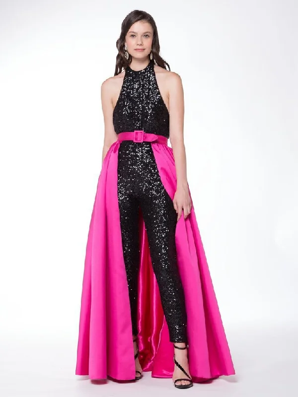 women's jumpsuits made of laceColors Dress - Halter Neck Sequined Jumpsuit 1729