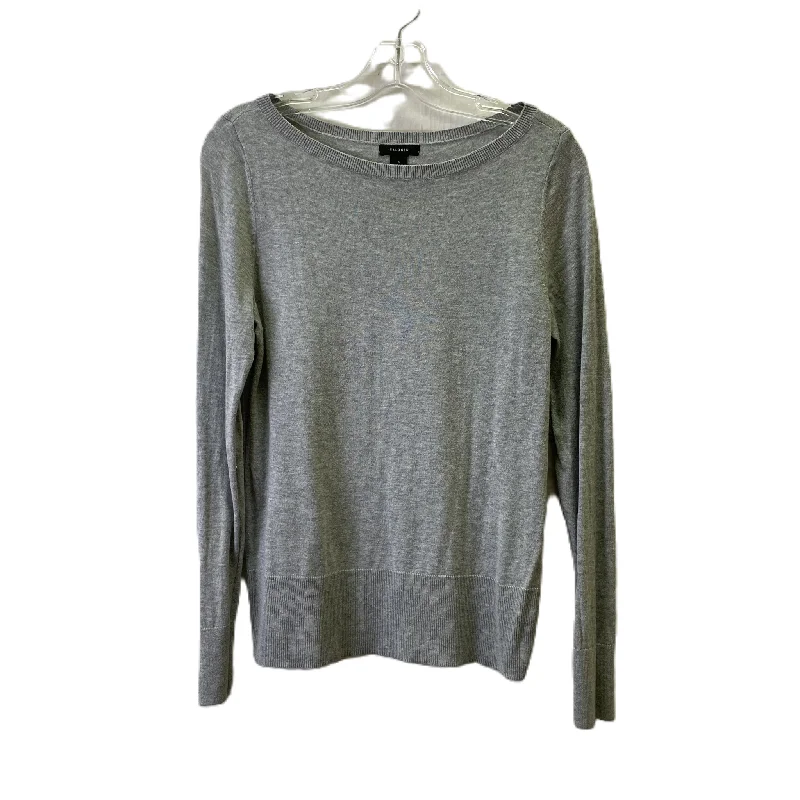 women's long sleeve tops for layeringTop Long Sleeve Basic By Halogen In Grey, Size: S