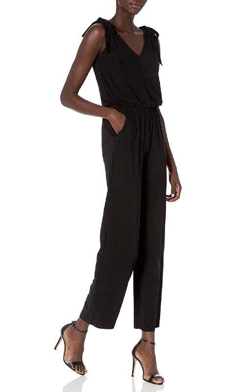 women's jumpsuits for breathable wearLaundry HP01K95 - Tie Shoulder Jumpsuit