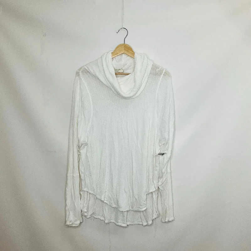 women's long sleeve tops with high necksWhite Top Long Sleeve We The Free, Size M