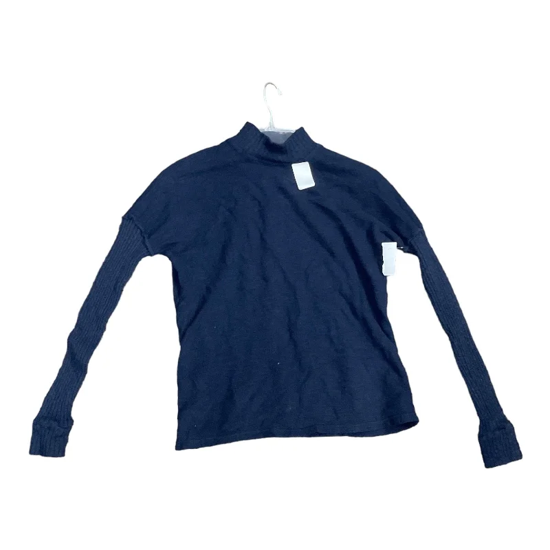 women's long sleeve tops with lightweight and breathable materialNavy Top Long Sleeve Amadi, Size Xs