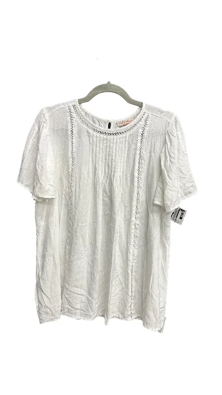 vibrant women's T-shirtsWhite Top Short Sleeve Knox Rose, Size M