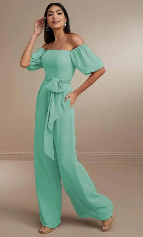 women's jumpsuits for easy dressingChristina Wu Celebration 22171 - Off-Shoulder Jumpsuit