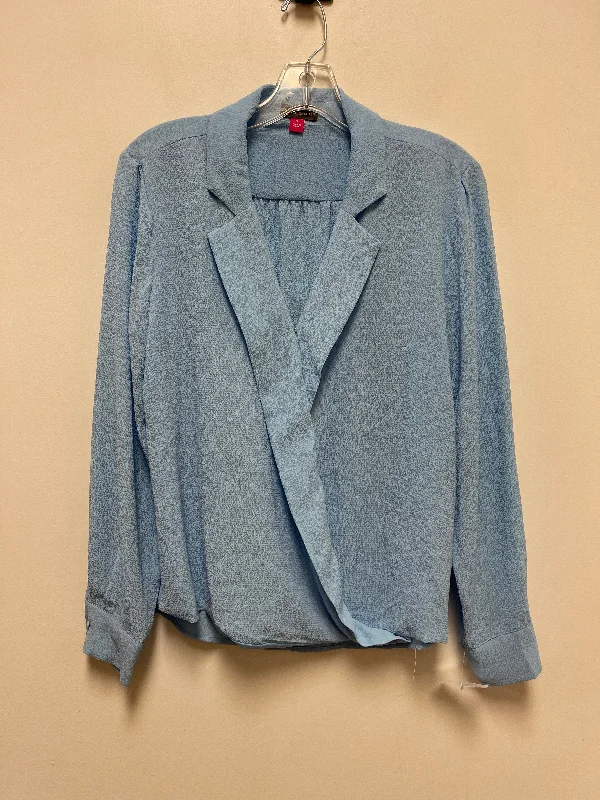 elegant women's long sleeve topsTop Long Sleeve By Vince Camuto In Blue, Size: S