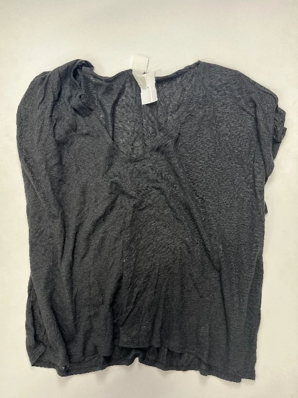 women's T-shirts made of cottonBlack Top Short Sleeve H&m, Size Xl