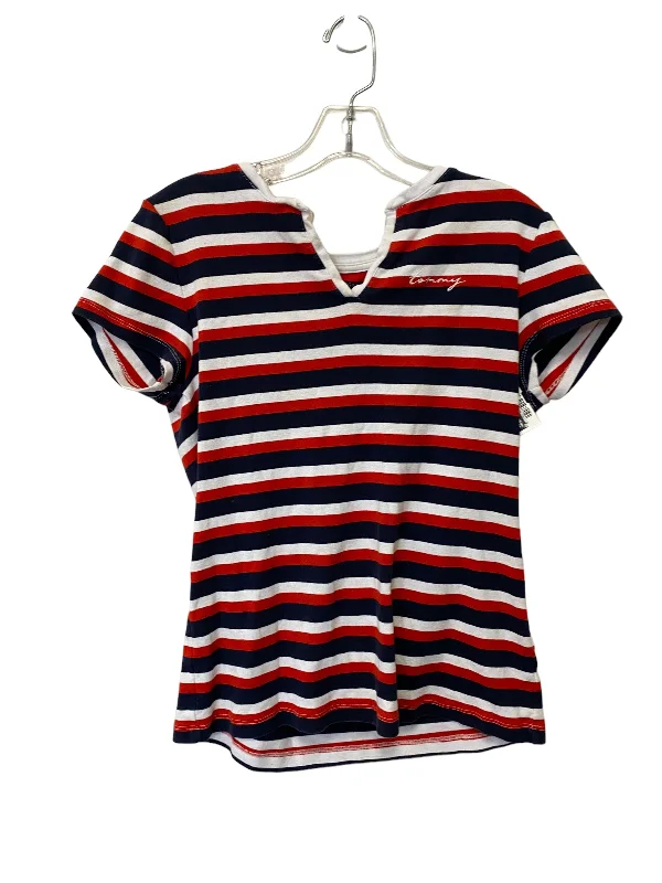 women's T-shirts for summerStriped Pattern Top Short Sleeve Tommy Hilfiger, Size L