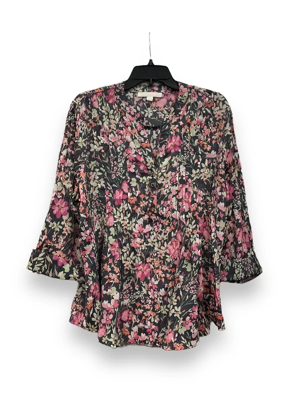 women's long sleeve tops for special occasionsTop Long Sleeve By Clothes Mentor In Floral Print, Size: Xl