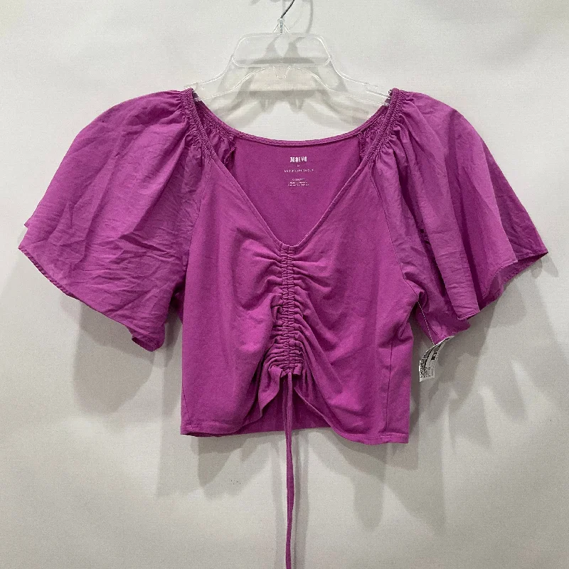 women's T-shirts with sheer sleevesPurple Top Short Sleeve Maeve, Size Xs