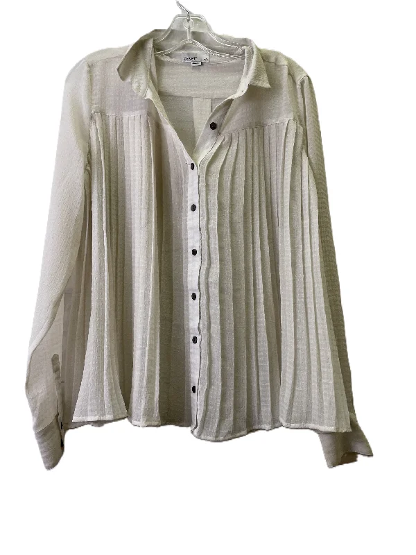 women's long sleeve tops with cold-shoulder designsTop Long Sleeve By Covet In Beige, Size: M