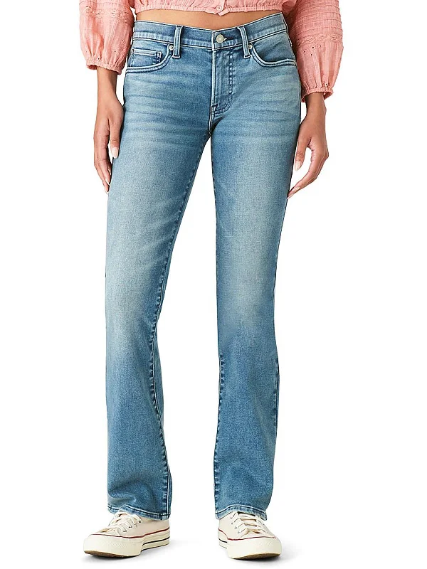 women's denim jeans with spandexSweet Womens Mid-Rise Stretch Bootcut Jeans