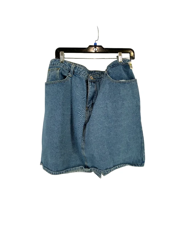 women's wrap skirtsSkirt Mini & Short By Clothes Mentor In Blue Denim, Size: Xl