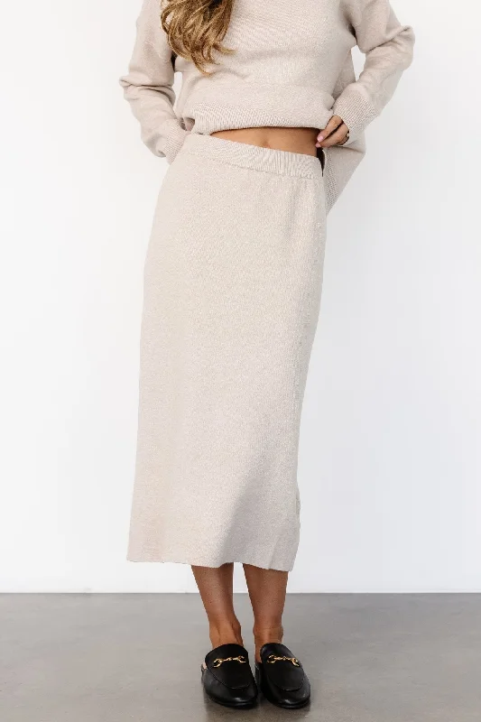 women's striped skirtsAli Knit Skirt | Taupe