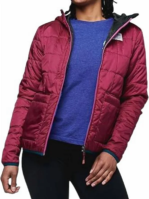 eco-friendly women's coatsTeca Calido Hooded Jacket In Run Run