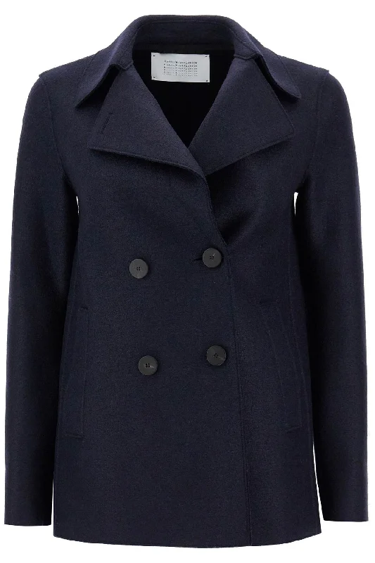 women's coats with asymmetrical hemsHarris Wharf London Women's Double-Breasted Wool Pressed Caban