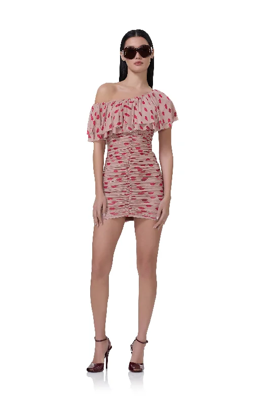 women's designer dressesVivian Mini Dress - Almond Kiss