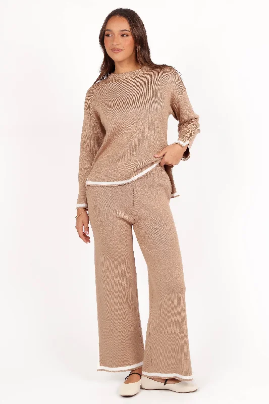 Nathan Two Piece Knit Set - Latte