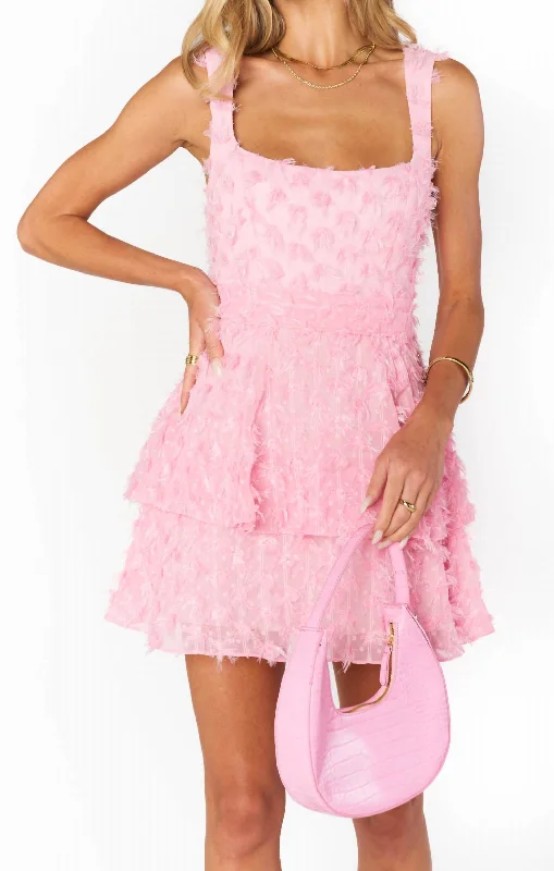 women's bow dressesMeg Mini Dress In Pink Eyelash