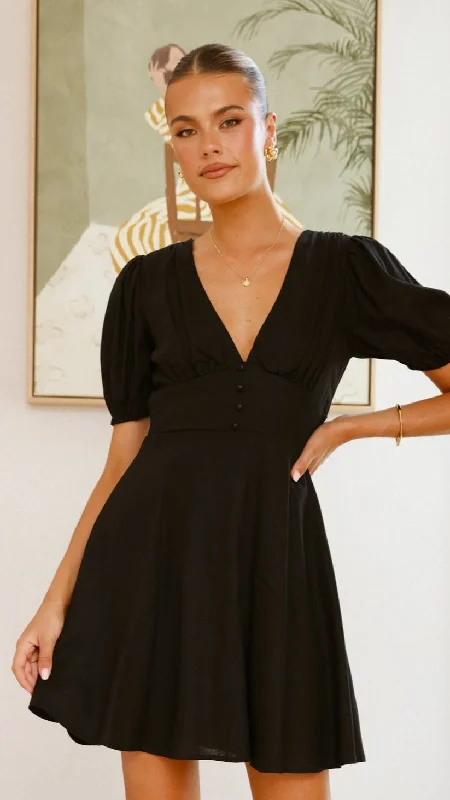 women's cold-shoulder dressesMelea Mini Dress - Black