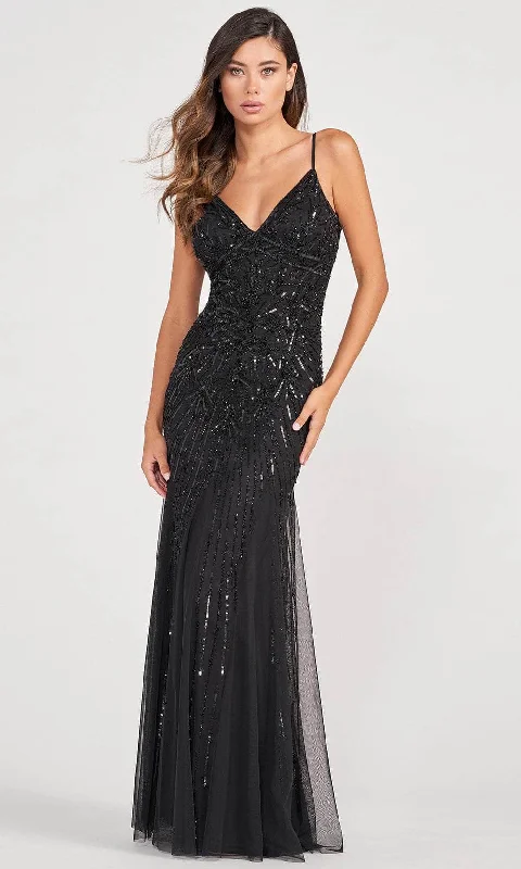 women's sleeveless dressesColette for Mon Cheri CL2087 - Bare Back Sequined Evening Gown