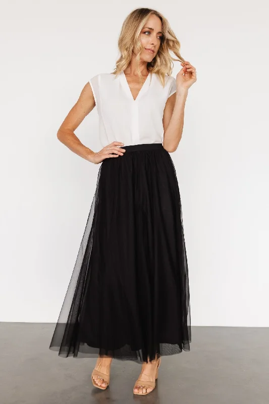 women's A-line skirtsMila Tulle Skirt | Black