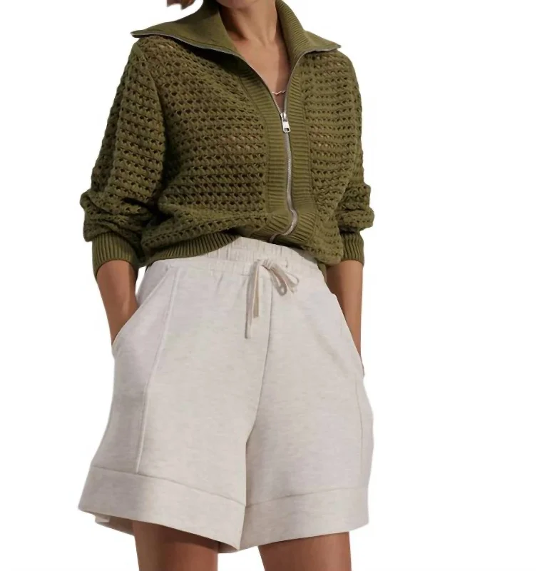 trendy women's coatsEloise Zip Through Knit Jacket In Fresh Fern