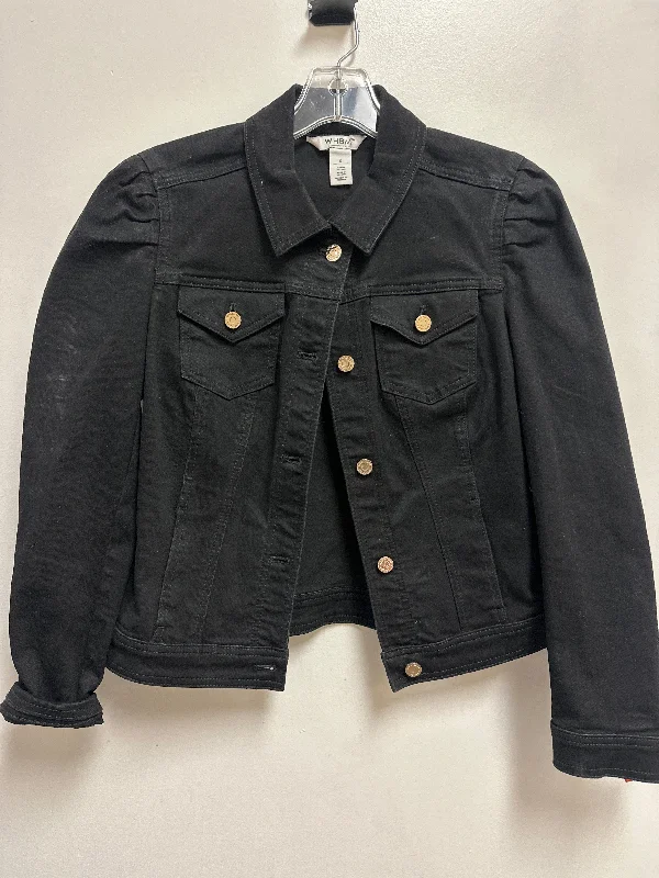 women's coats with embroidered patternsJacket Denim By White House Black Market In Black Denim, Size: S