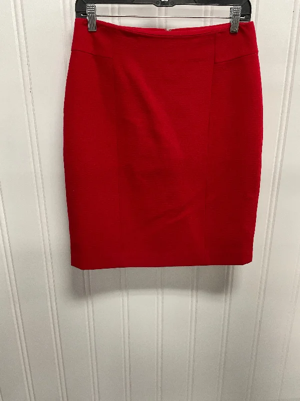 women's knitted skirtsSkirt Midi By Ann Taylor In Red, Size: 8