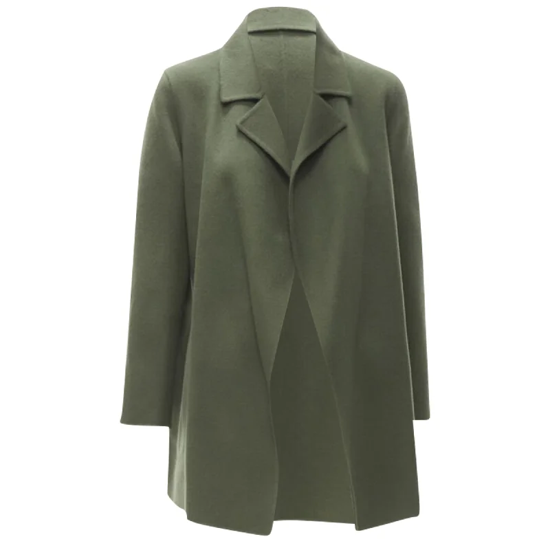 women's coats for black-tie affairsTheory military wool cashmere draped collar coat