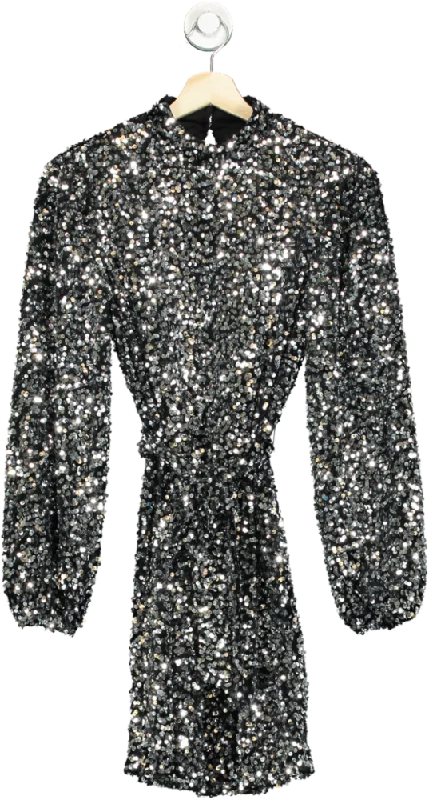 women's fair-trade dressesFriends Like These Black Sequin Mini Dress UK 8