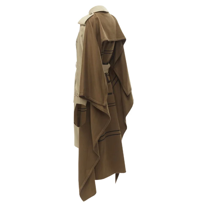 women's coats with asymmetrical hemsBurberry Tisci cashmere logo blanket trench coat