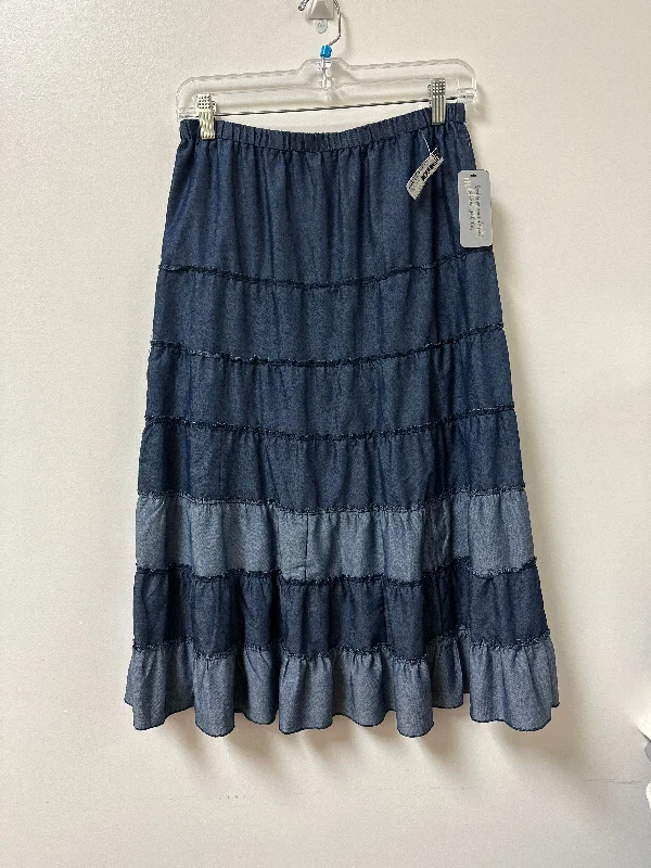 women's pencil pleat skirtsSkirt Midi By Clothes Mentor In Blue Denim, Size: 4