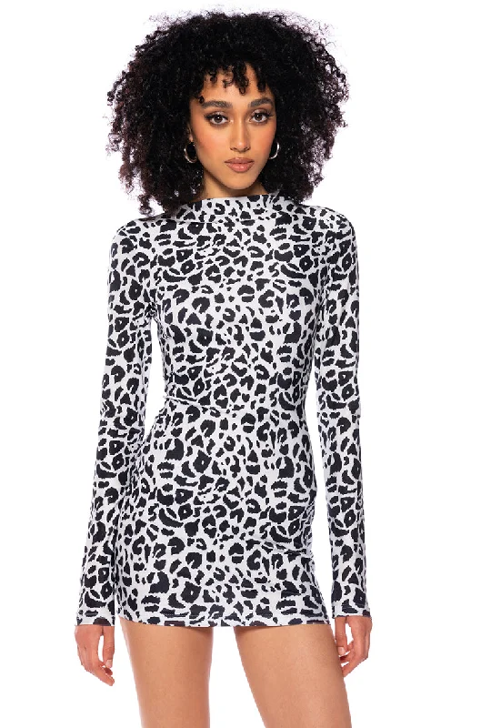 women's stylish dressesLOTUS ANIMAL PRINT BODYCON MINI DRESS