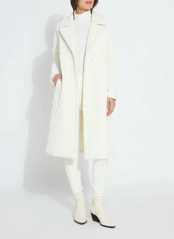 women's coats for fall and winter transitionsStarla Velvet Coat In Cream