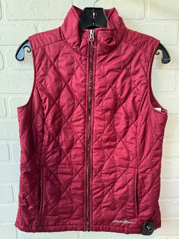 women's coats for tall womenVest Puffer & Quilted By Eddie Bauer In Red, Size: Xs